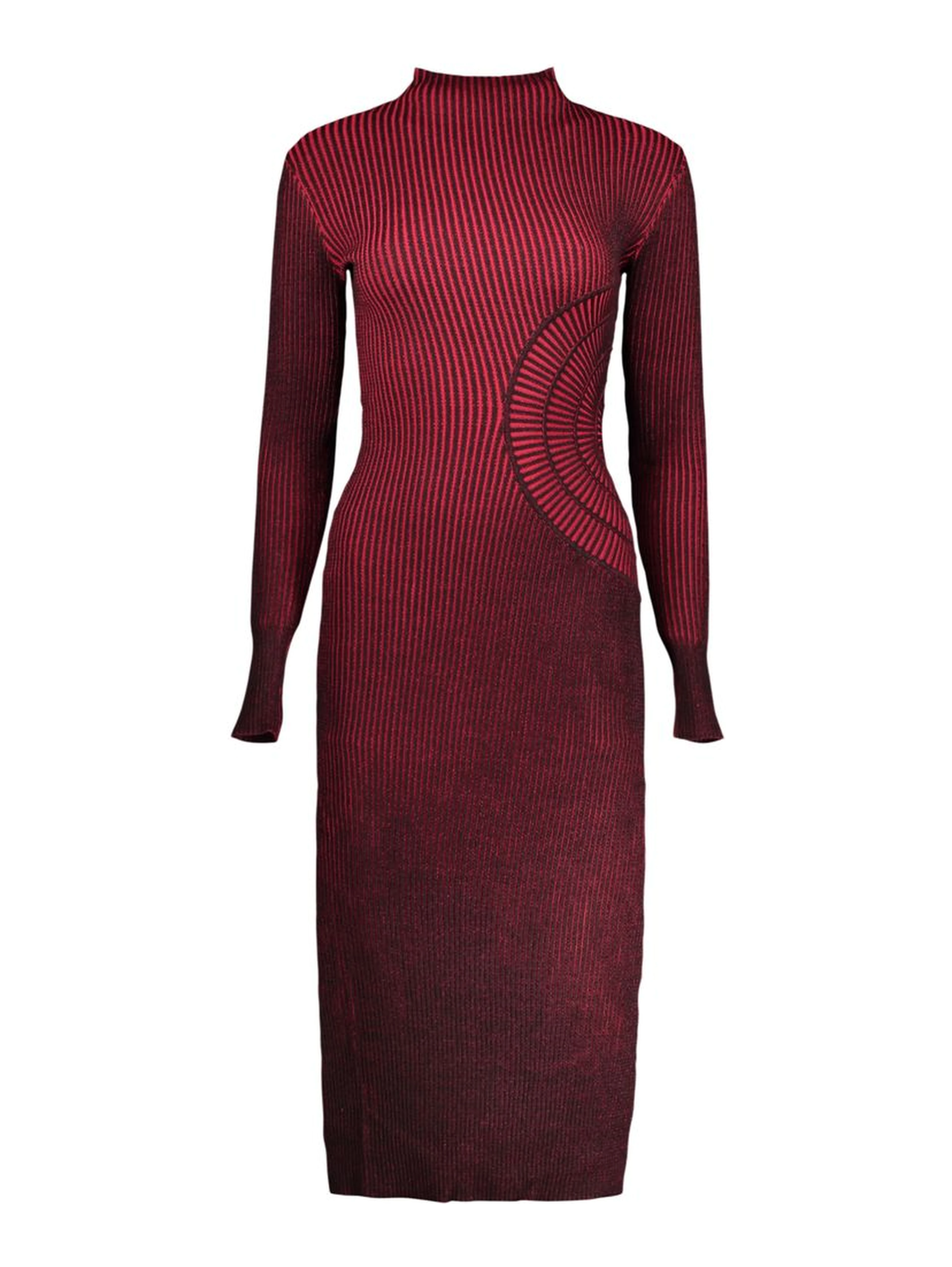 Red Polyester Casual Dress