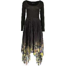 Black Polyester Casual Dress