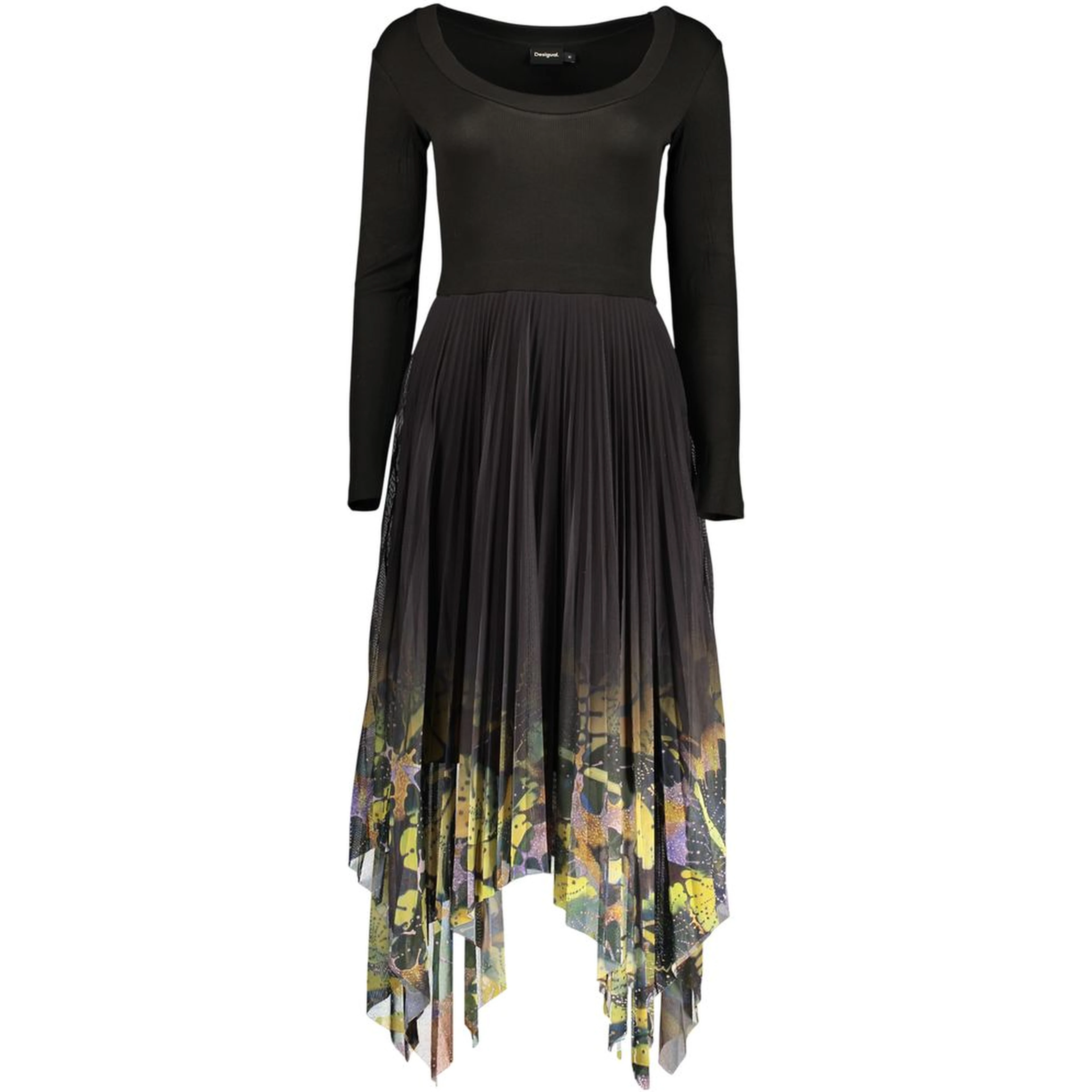 Black Polyester Casual Dress