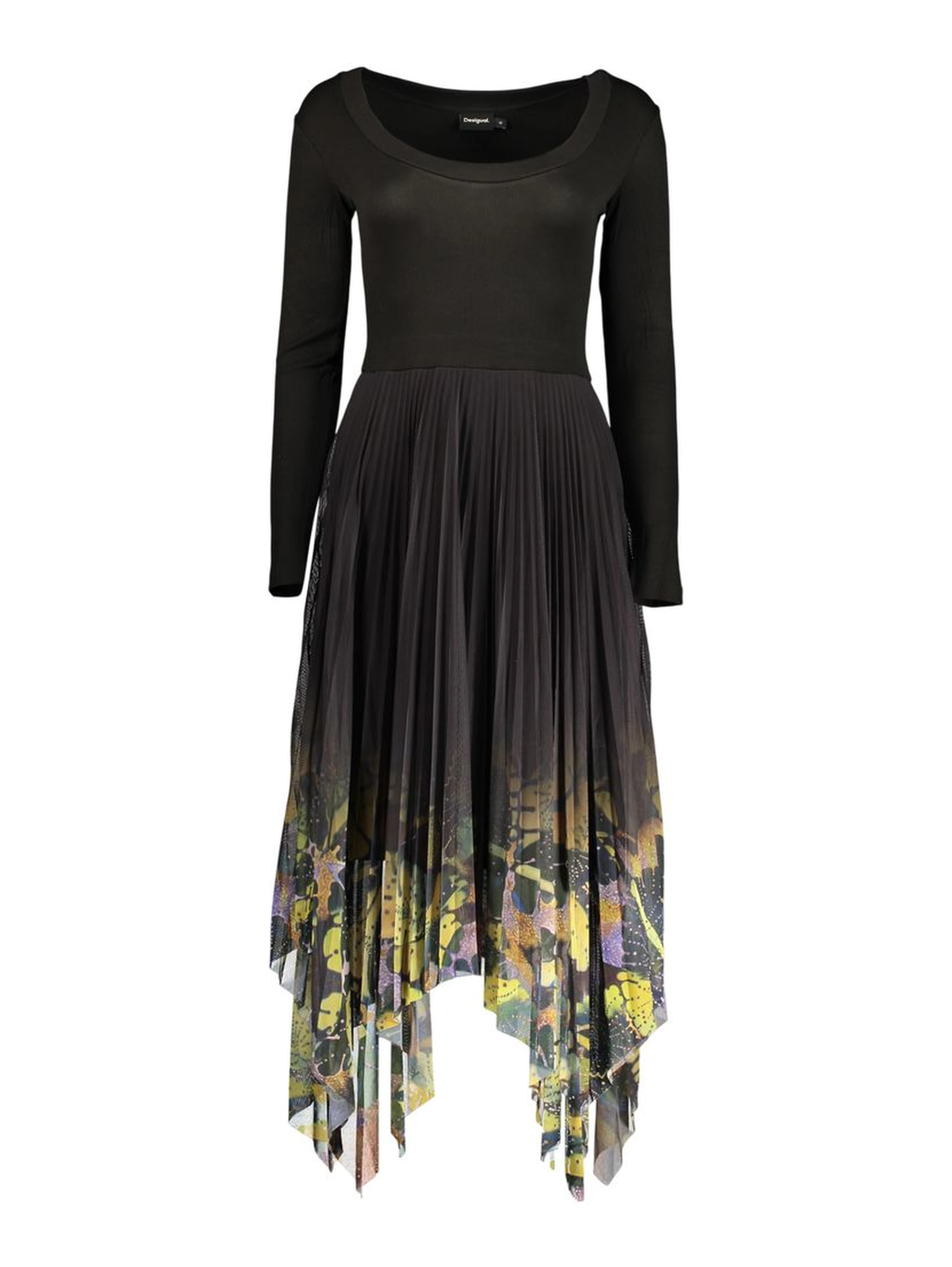 Black Polyester Casual Dress