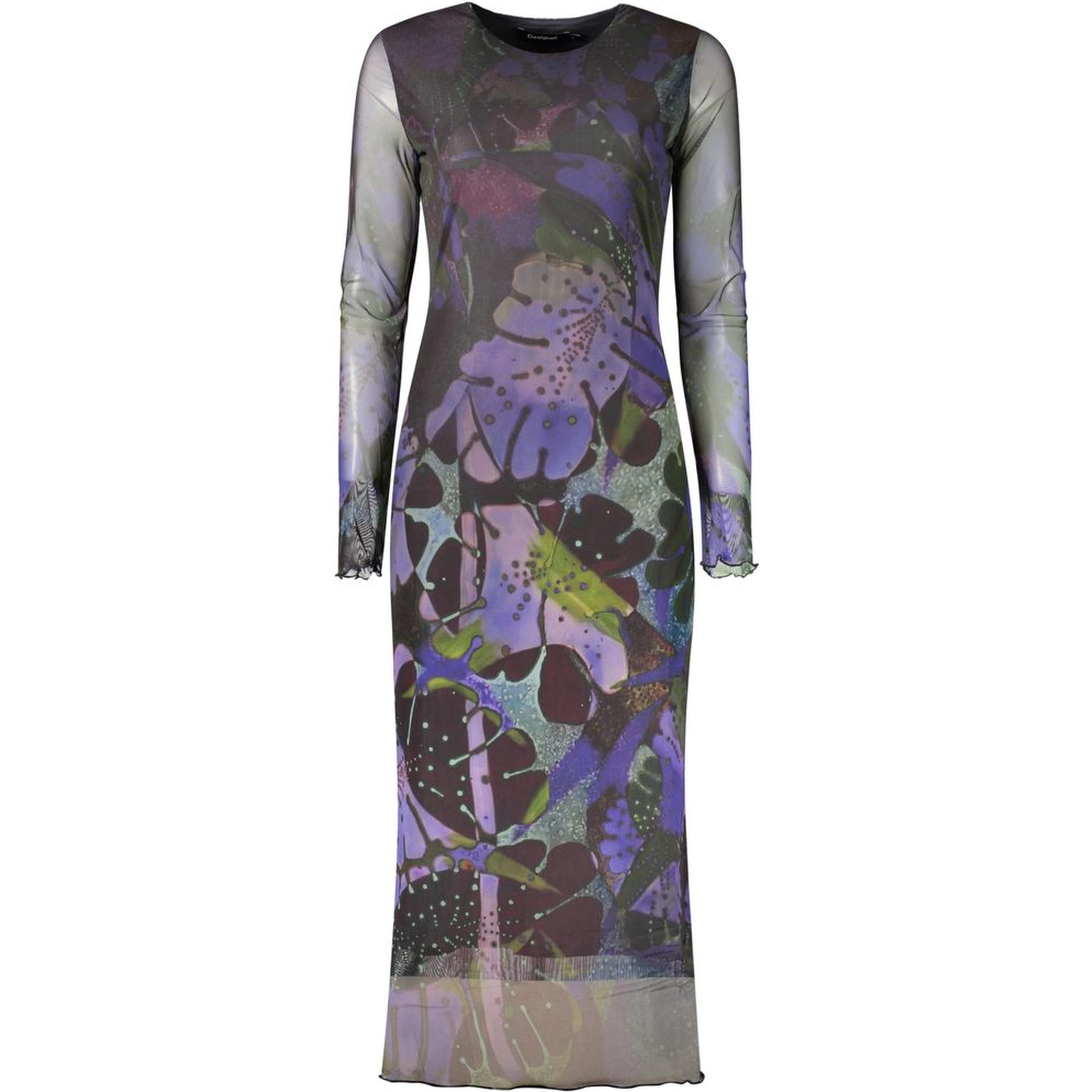 Purple Polyester Casual Dress
