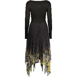 Black Polyester Casual Dress