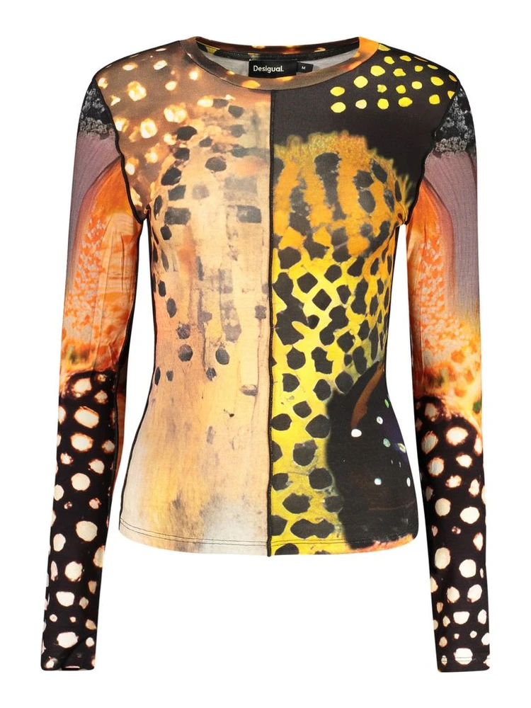 Orange Elastane T-Shirt