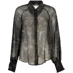 Black Polyester Blouse