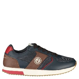 Blue Polyester Athletic Sneakers