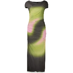 Green Polyester Casual Dress