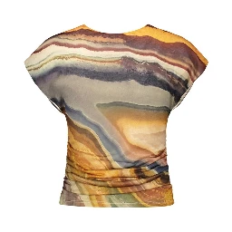 Beige Elastane T-Shirt