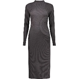 Black Polyester Casual Dress