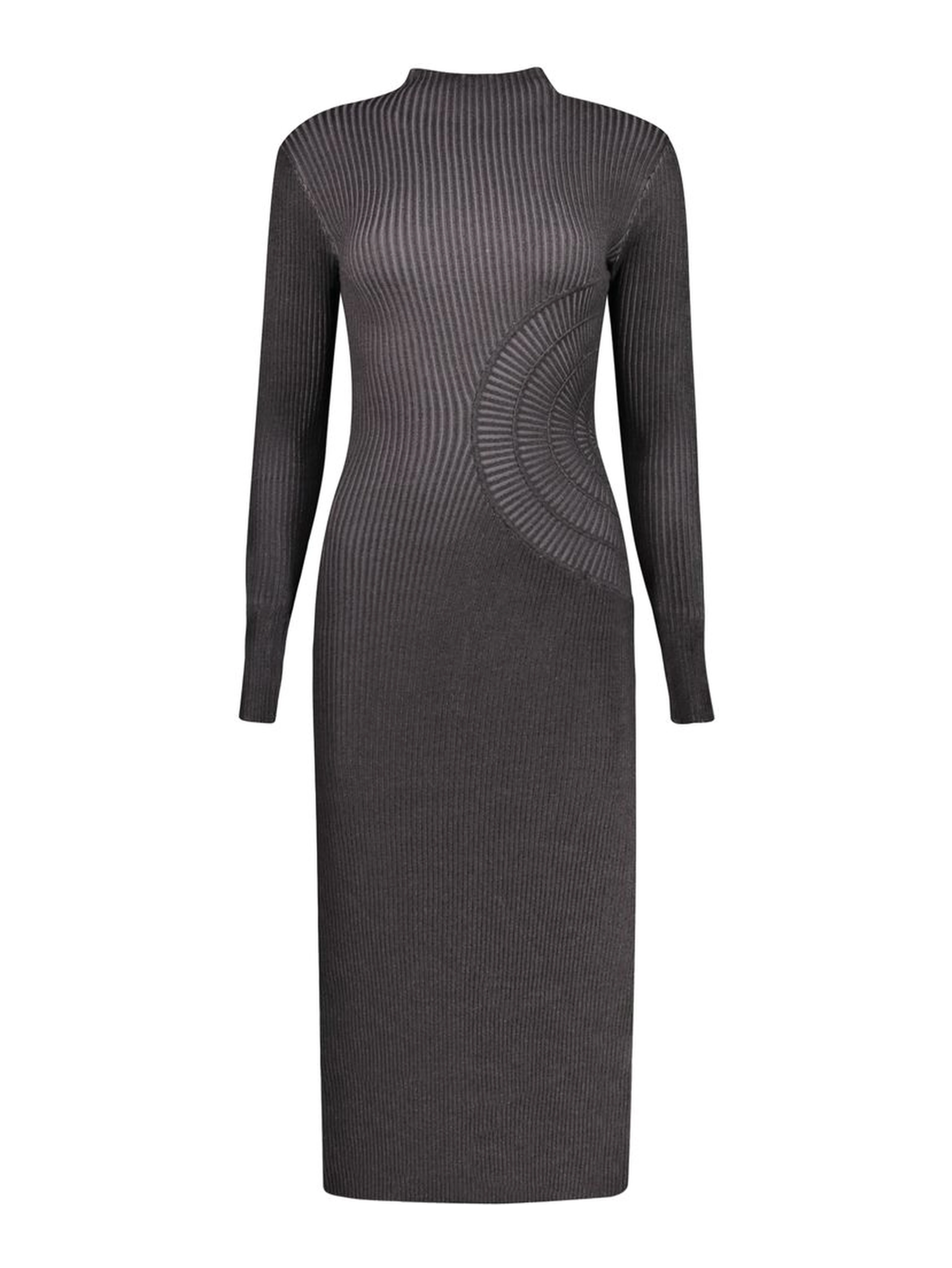 Black Polyester Casual Dress