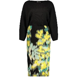 Black Polyester Casual Dress