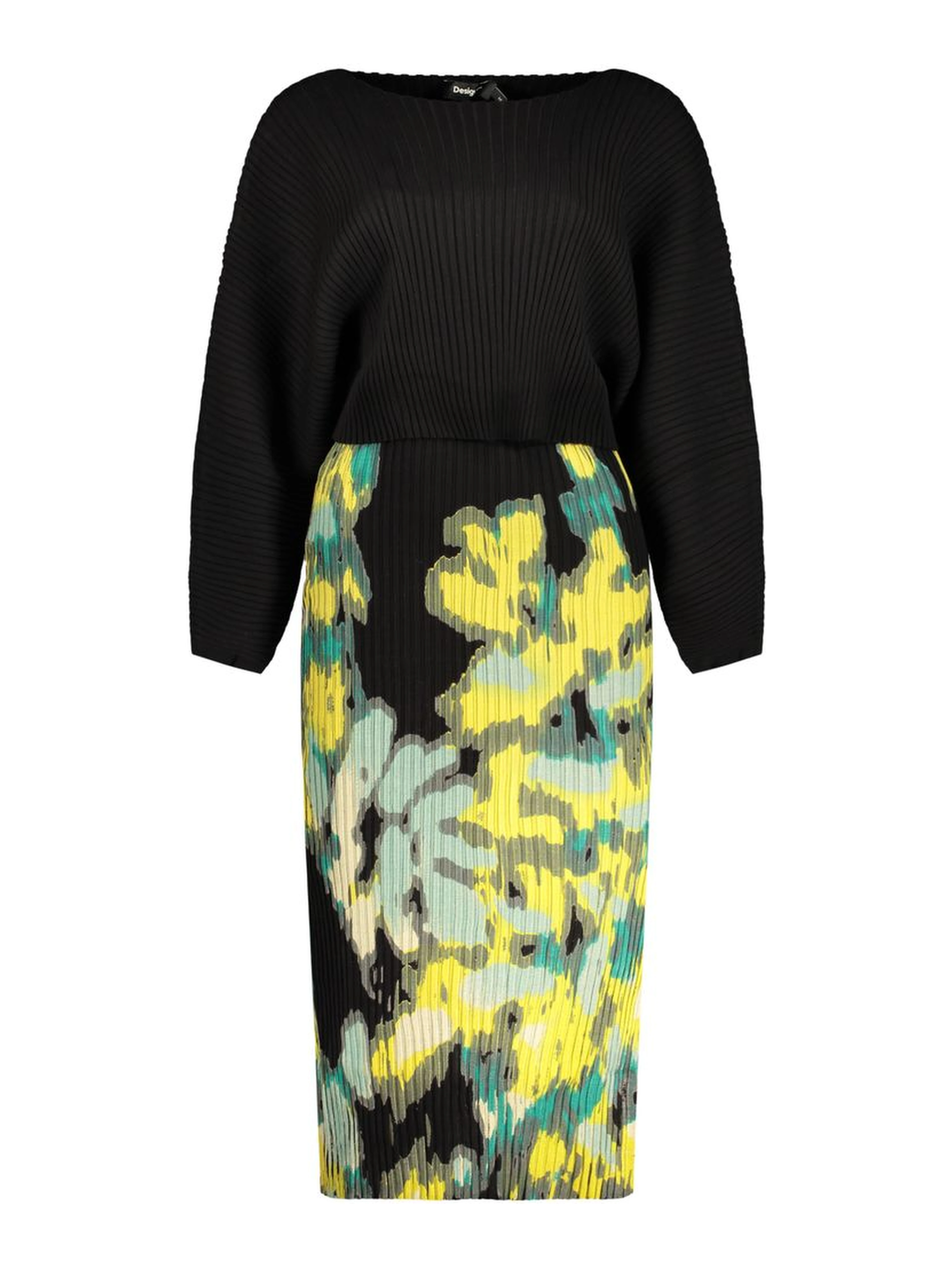 Black Polyester Casual Dress