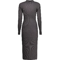 Black Polyester Casual Dress