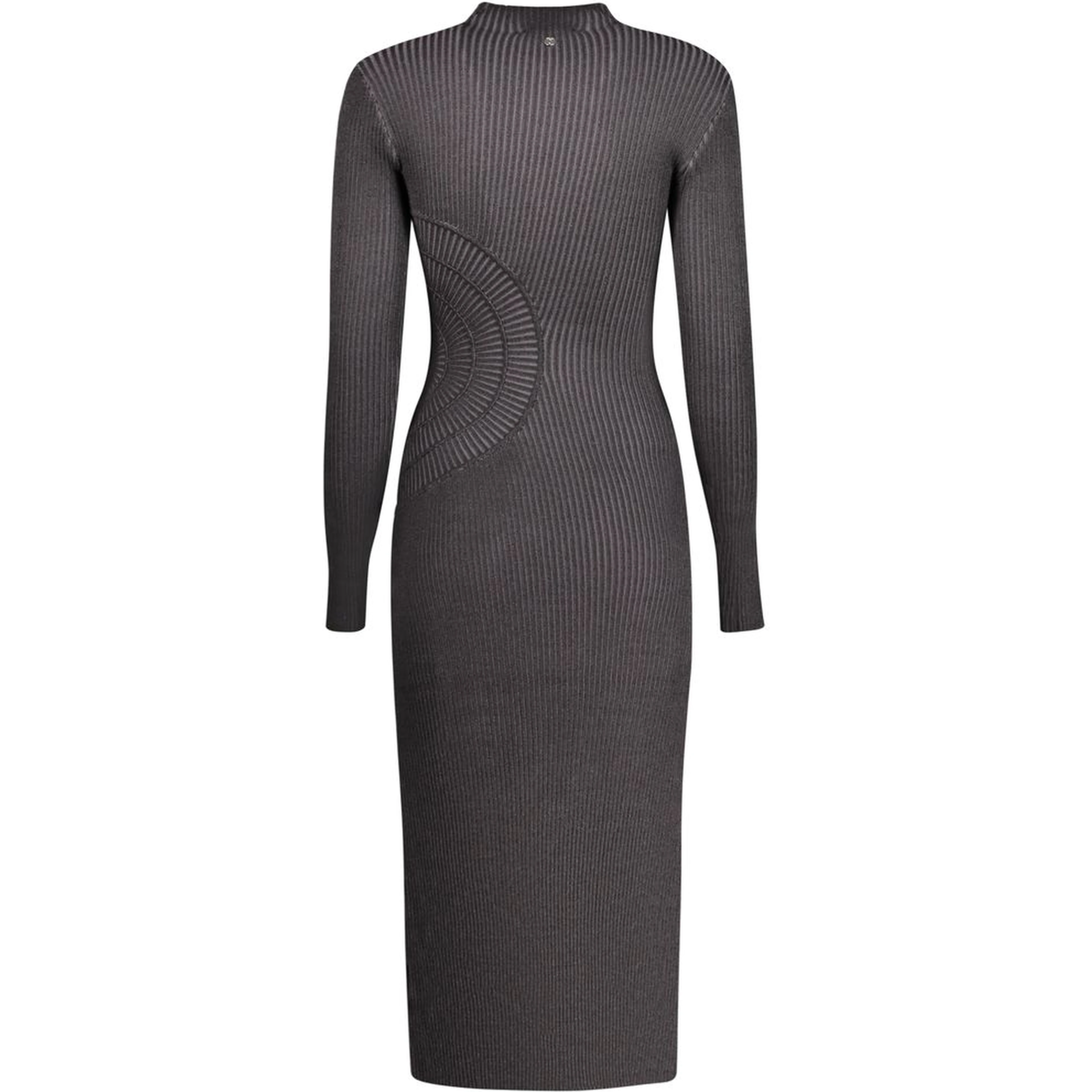 Black Polyester Casual Dress