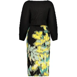 Black Polyester Casual Dress