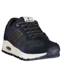 Blue Polyester Athletic Sneakers