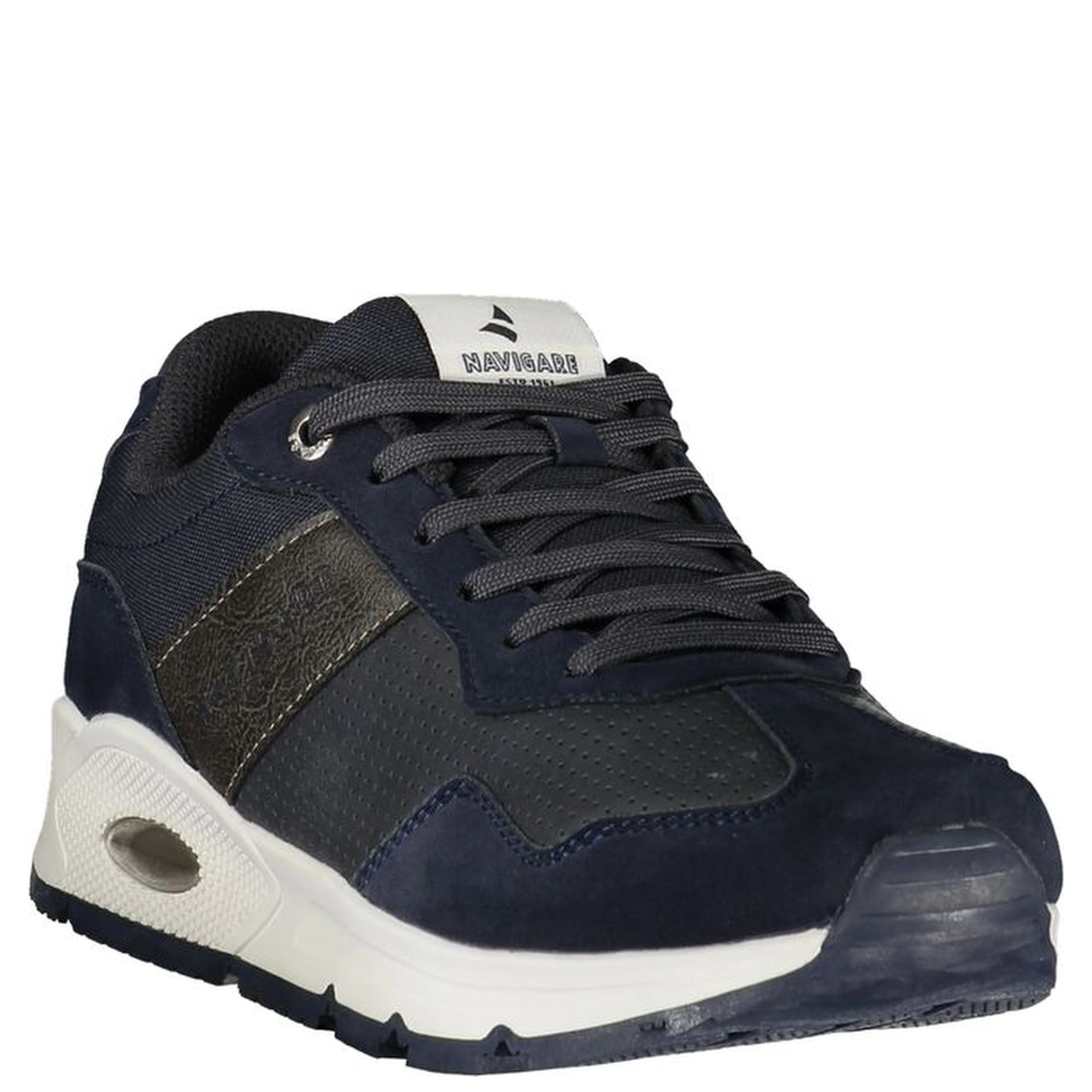 Blue Polyester Athletic Sneakers