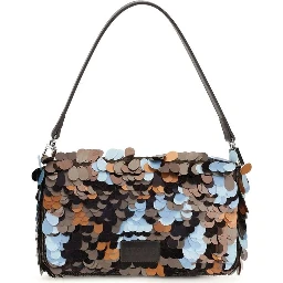 Multicolor Marabou Shoulder Bag