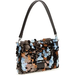 Multicolor Marabou Shoulder Bag