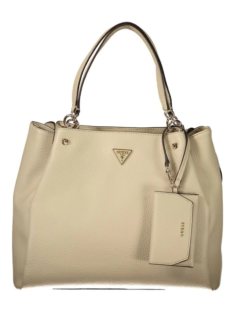 Beige Polyethylene Handbag