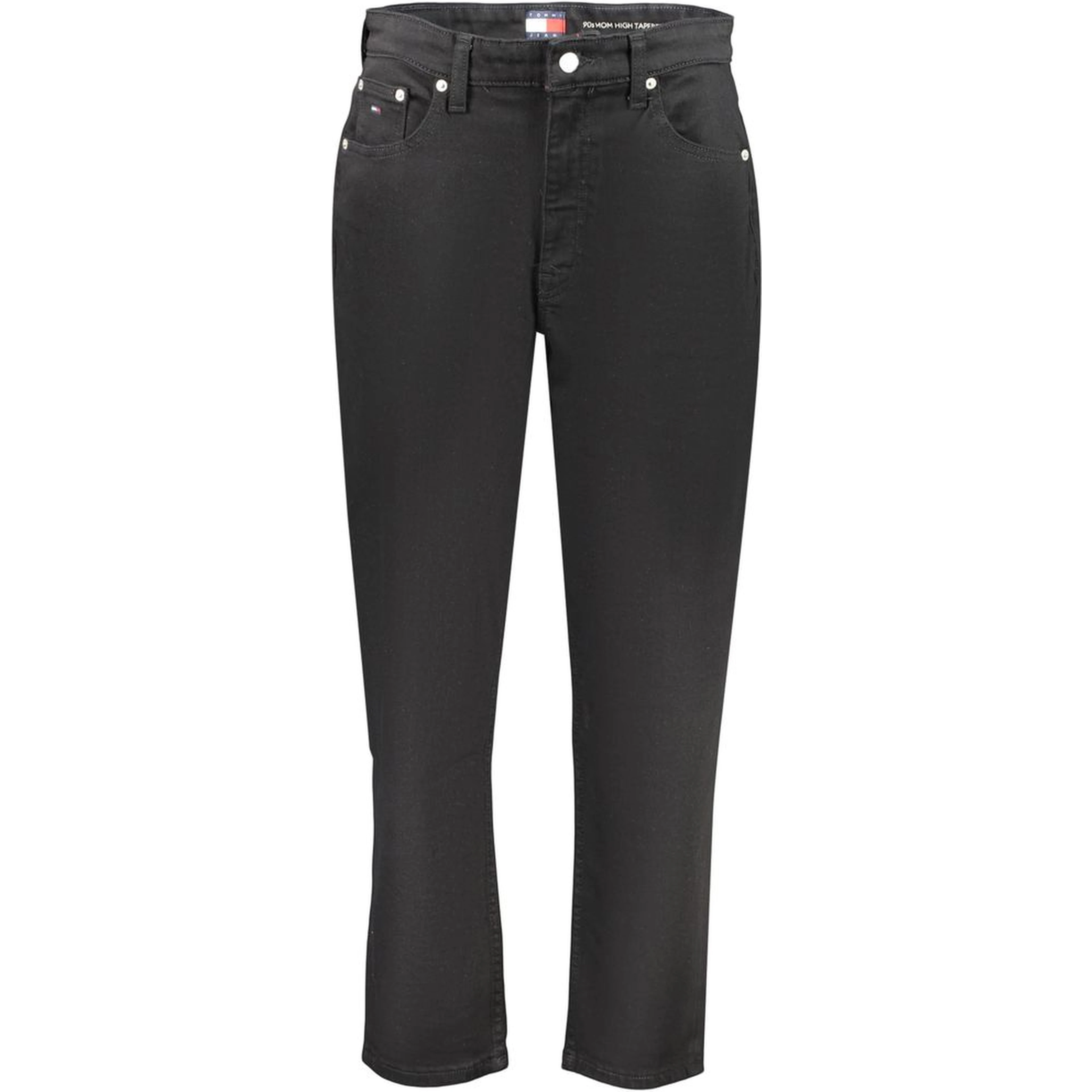 Black Cotton Mom Jeans