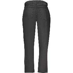 Black Cotton Mom Jeans