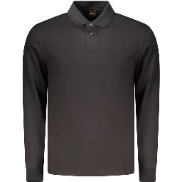 Black Cotton Polo Shirt