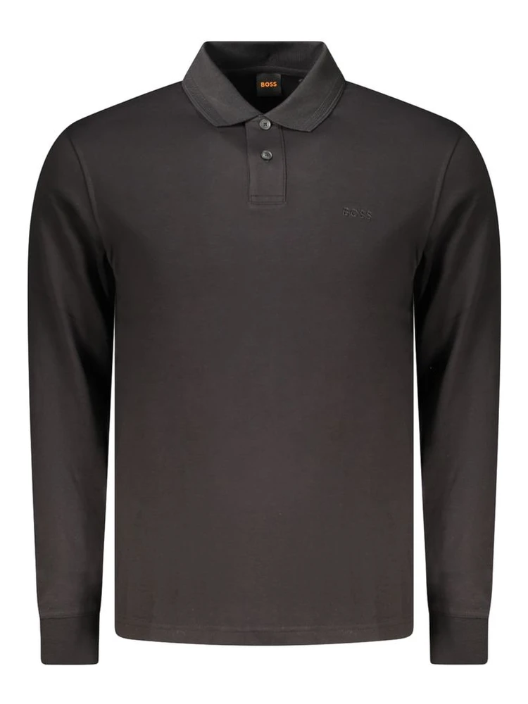 Black Cotton Polo Shirt