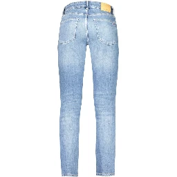 Blue Cotton Slim Fit Jeans
