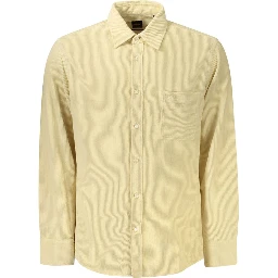 Beige Cotton Mens Shirt