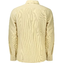 Beige Cotton Mens Shirt