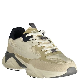 Beige Polyurethane Men's Sneaker