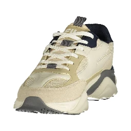 Beige Polyurethane Men's Sneaker