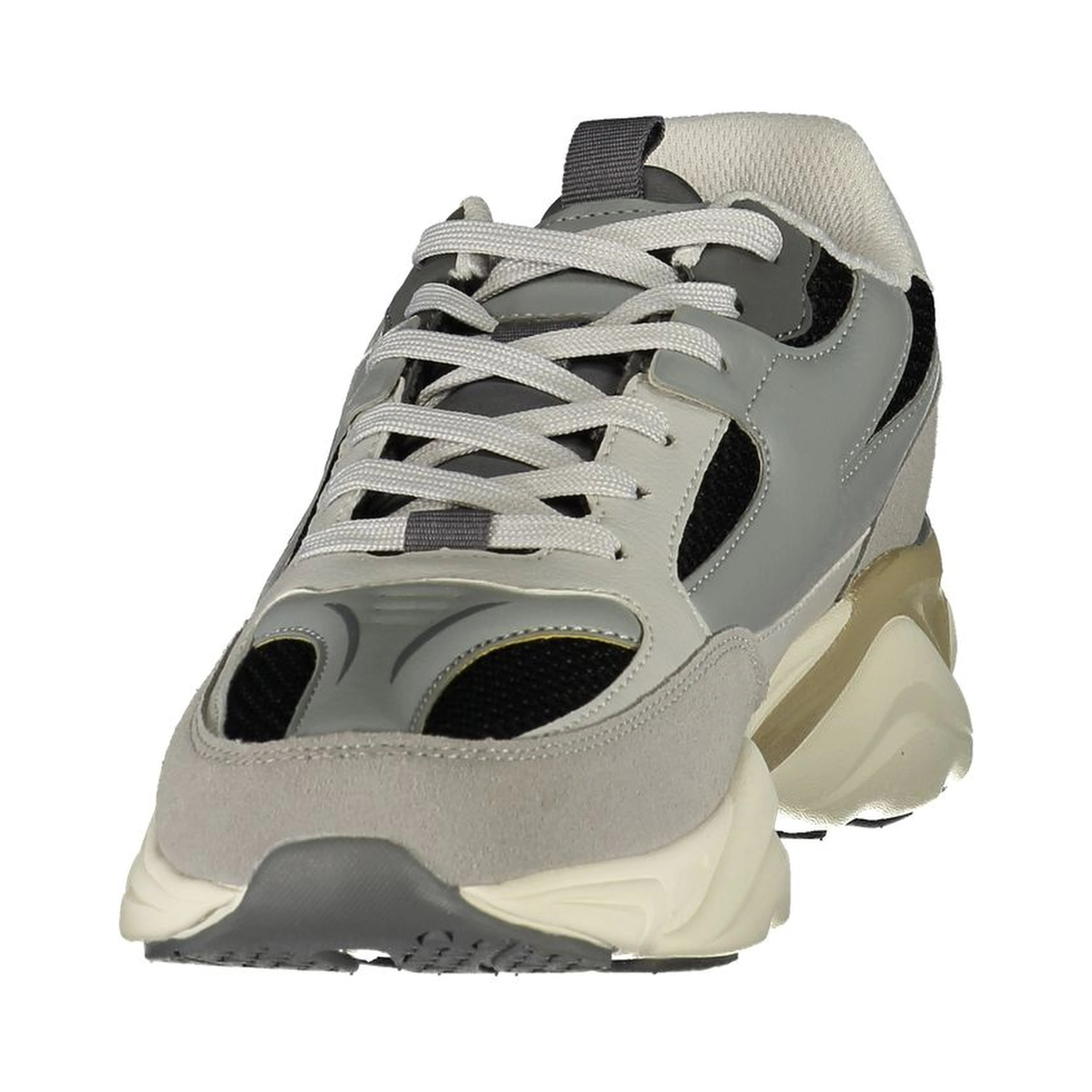 Gray Polyester Men's Sneaker