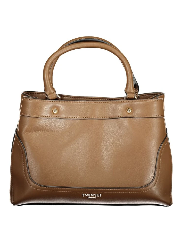 Brown Polyurethane Women's Bag