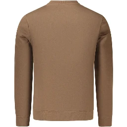 Brown Cotton Men's Sweatshirt