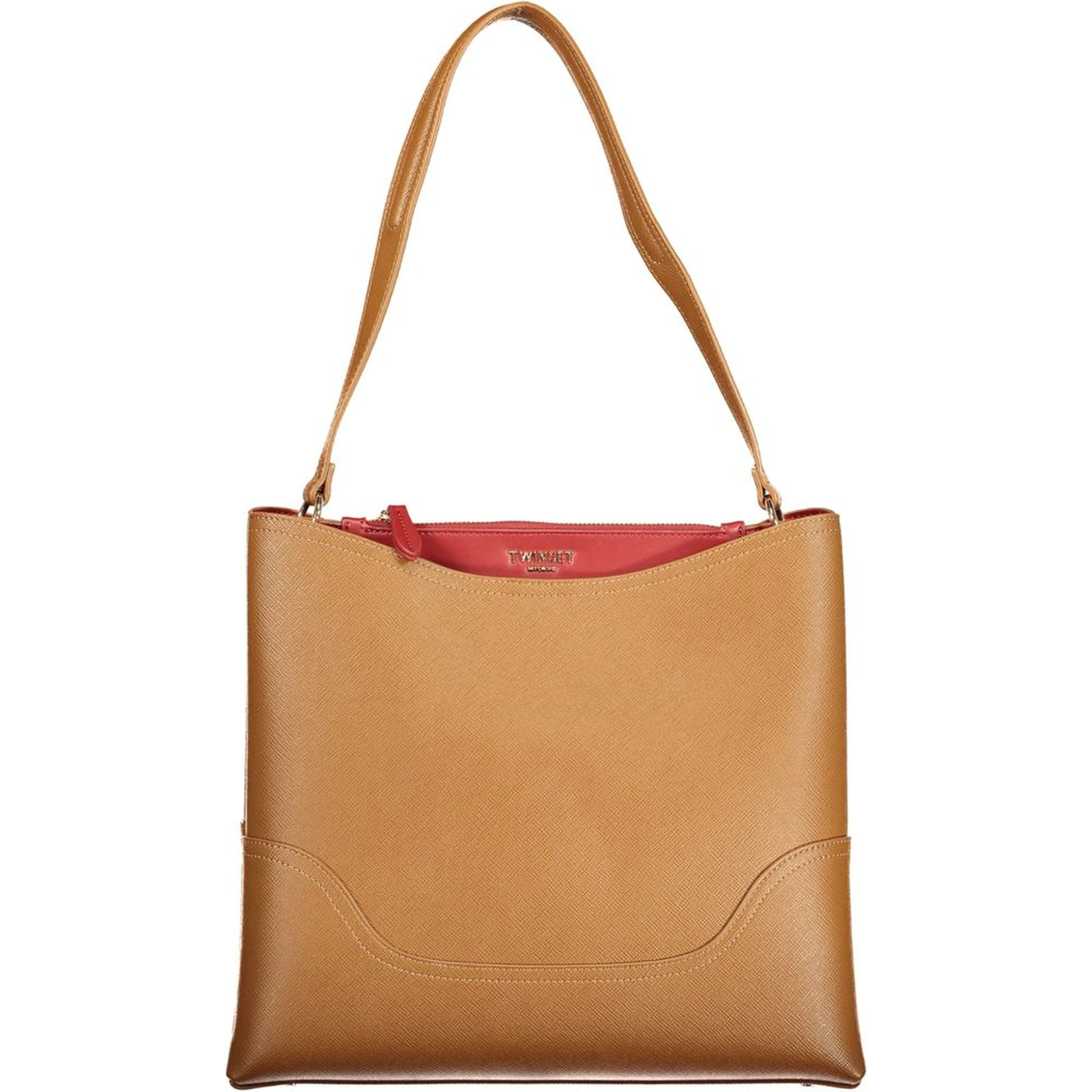 Brown Polyurethane Women's Bag