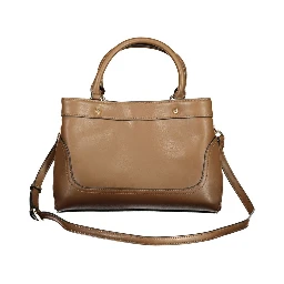 Brown Polyurethane Women's Bag