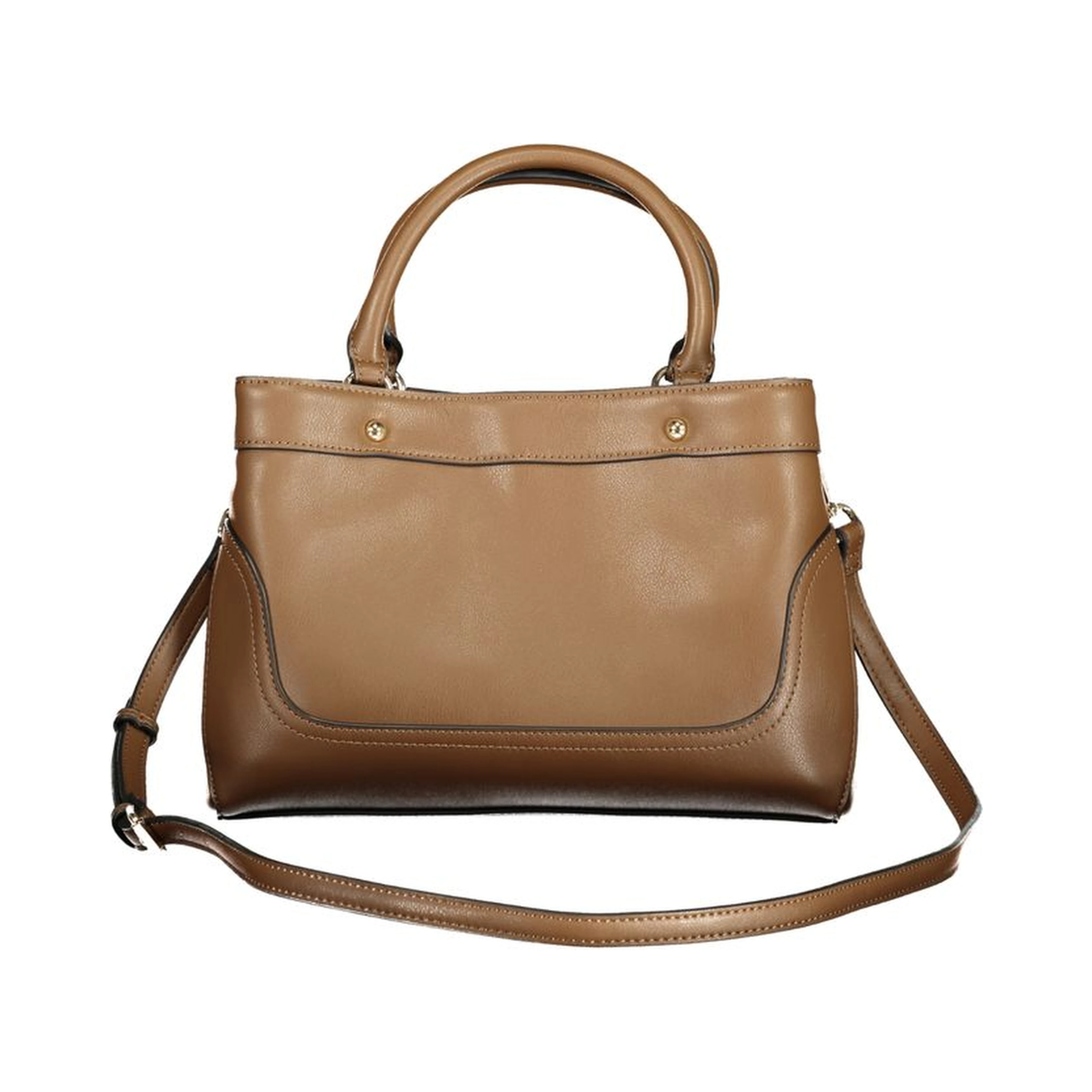 Brown Polyurethane Women's Bag