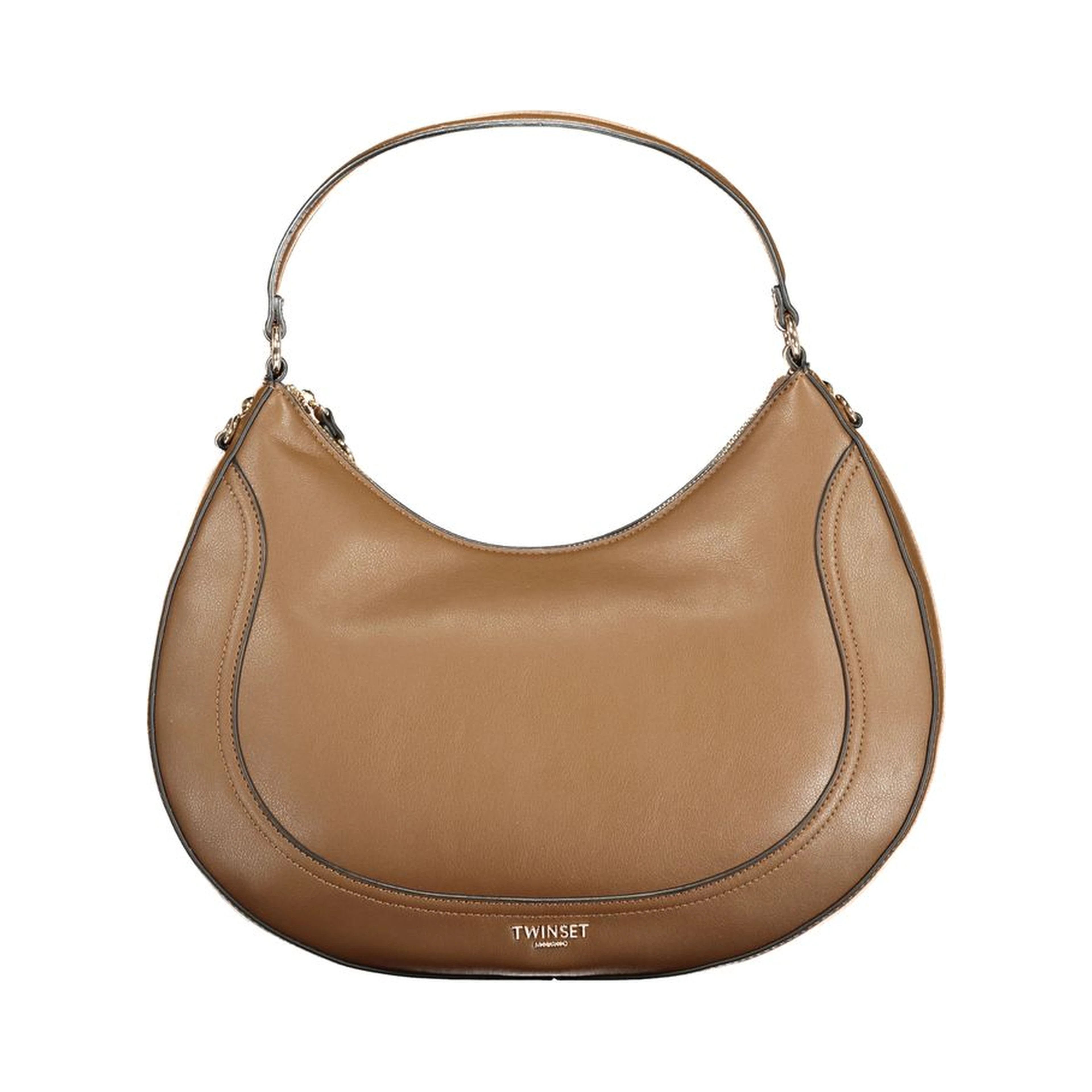 Brown Polyurethane Women's Bag