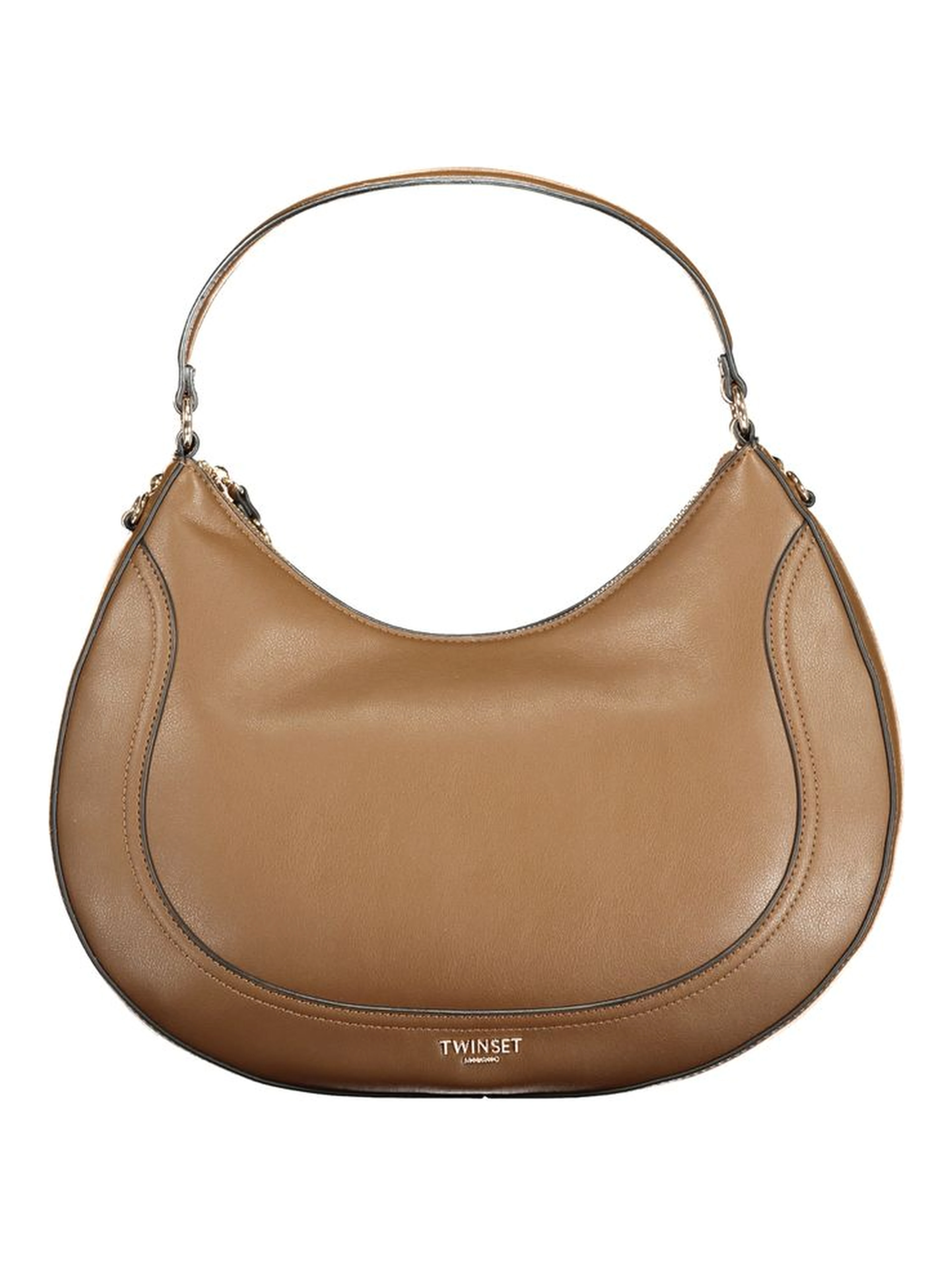 Brown Polyurethane Women's Bag