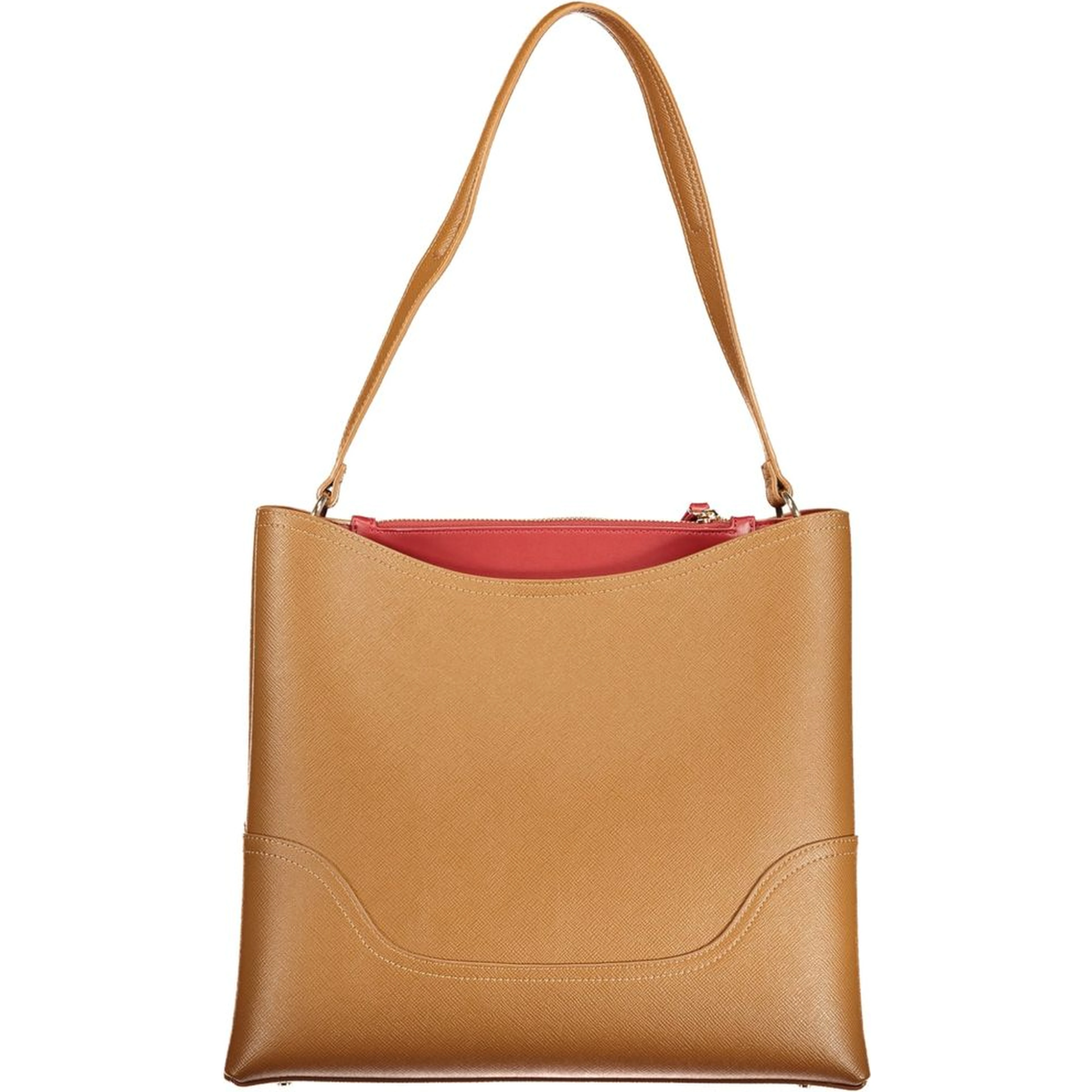 Brown Polyurethane Women's Bag