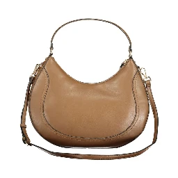 Brown Polyurethane Women's Bag