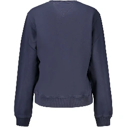 Blue Cotton Women's Sweatshirt
