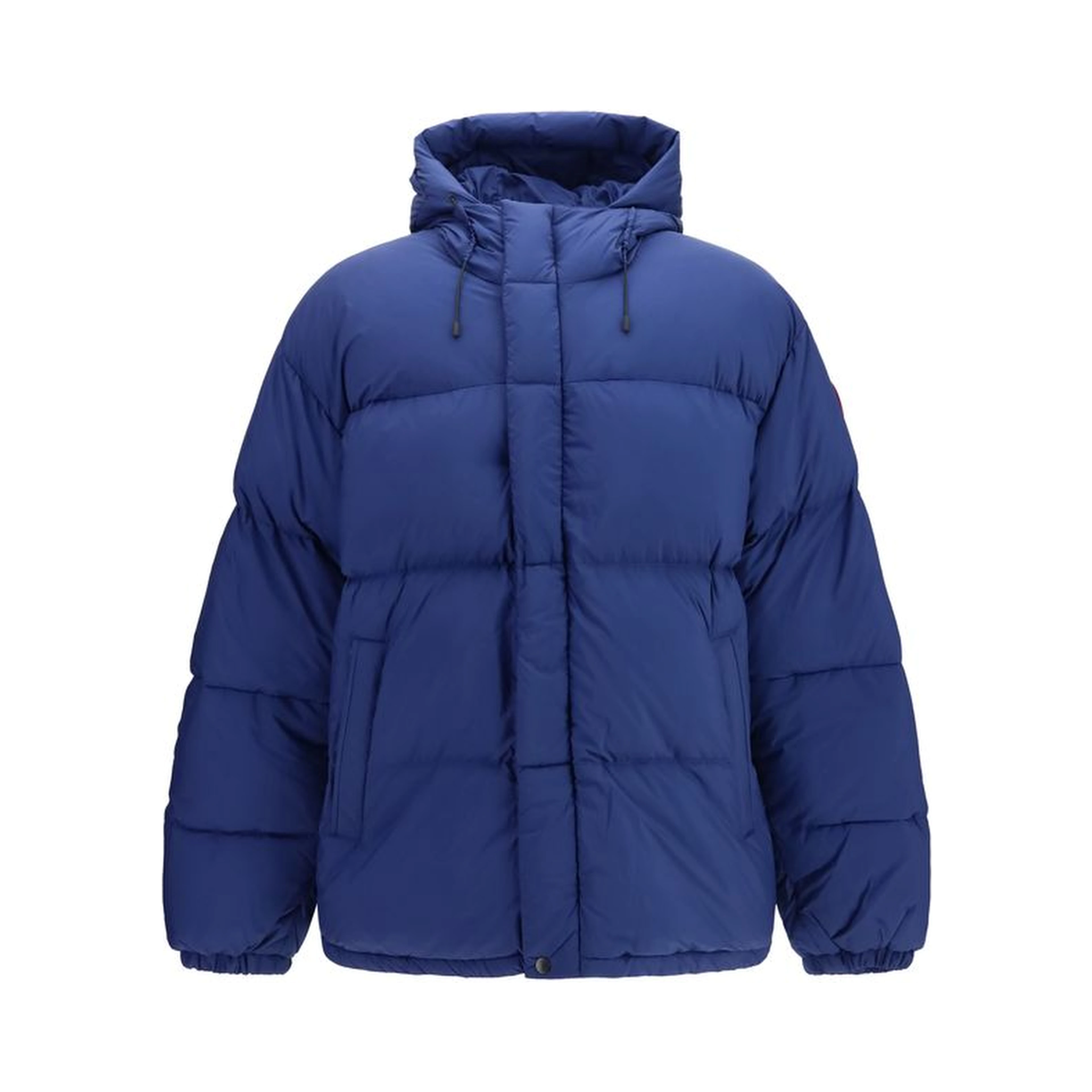 Blue Nylon Full-Length Jacket
