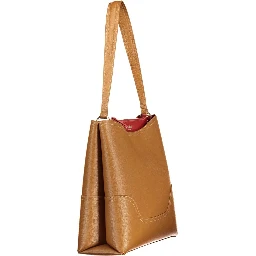 Brown Polyurethane Women's Bag