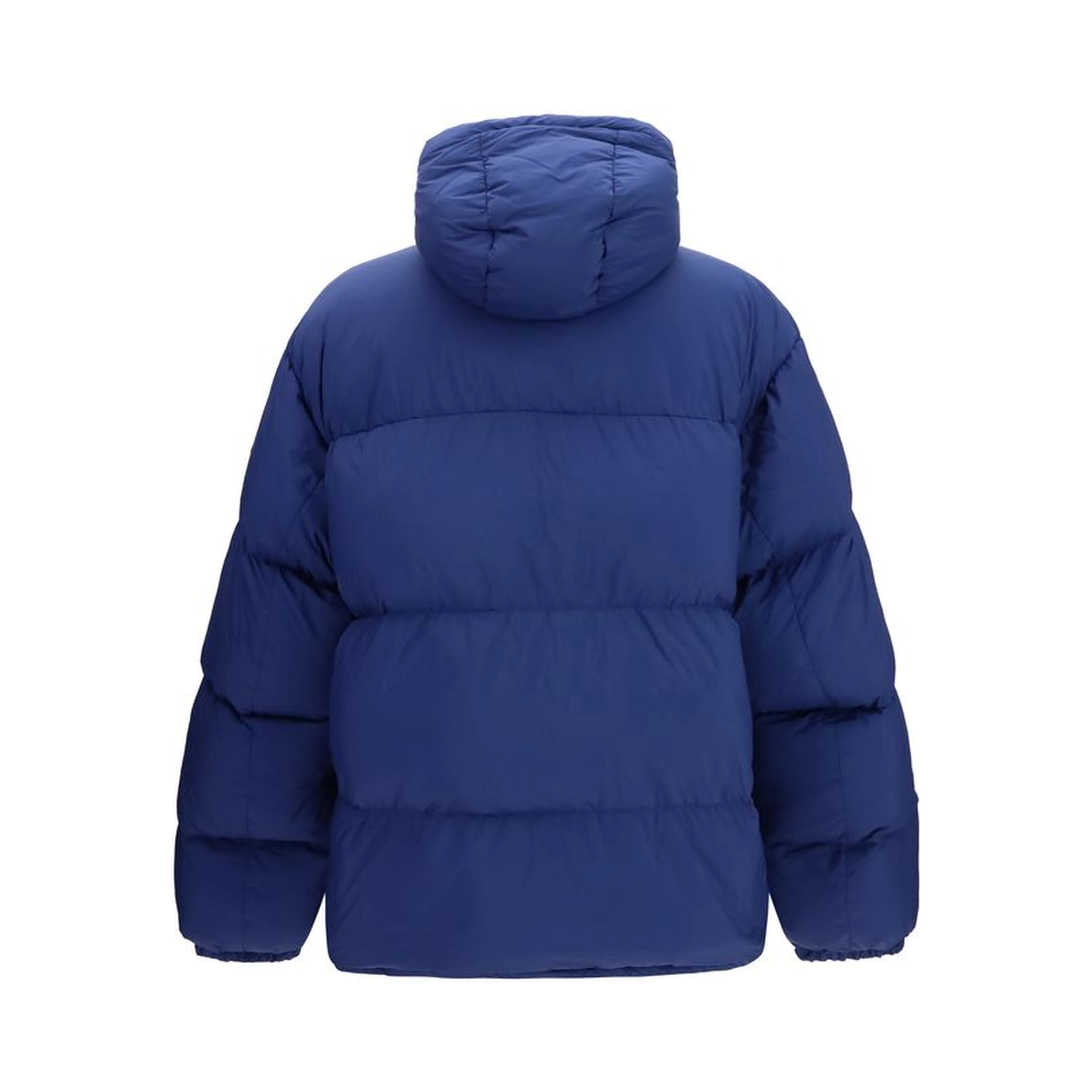 Blue Nylon Full-Length Jacket