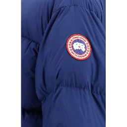 Blue Nylon Full-Length Jacket