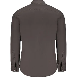 Black Cotton Men's Shirt