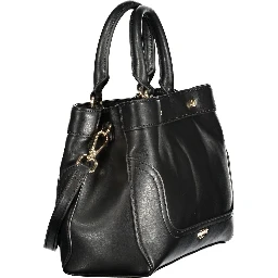 Black Polyurethane Women's Bag