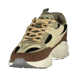 Brown Polyester Men's Sneaker